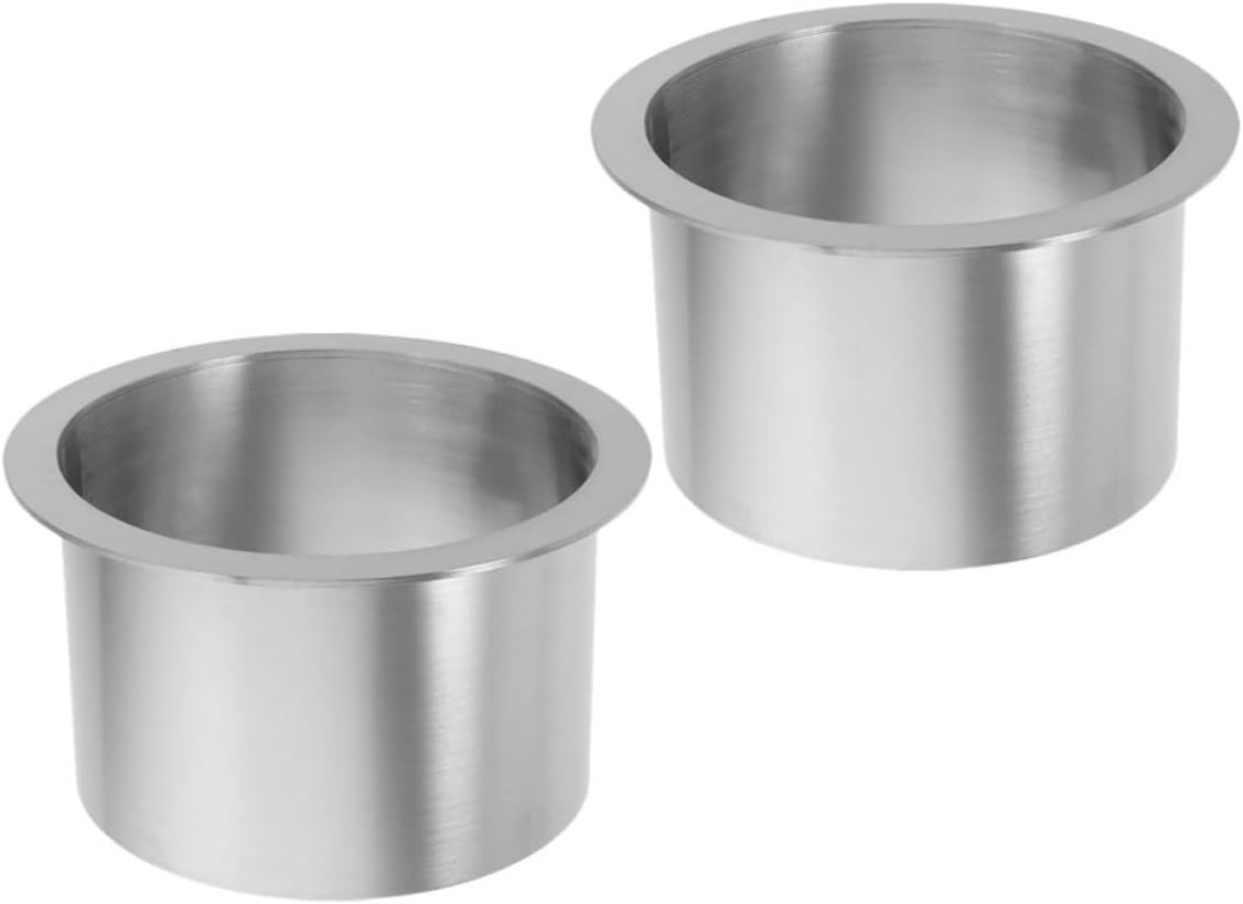 2pcs Embedded Countertop Garbage Ring Trash Can Lid, Stainless Steel round Drop-in Trash Grommet with Easy Installation and Space-saving Design for Kitchen and Residential Use