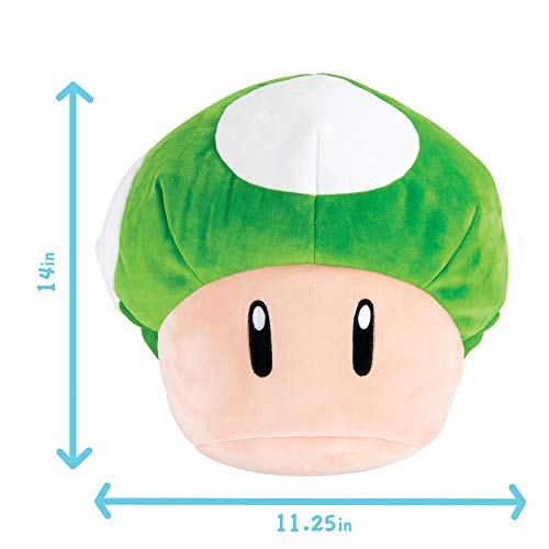 Club Mocchi- Mocchi- Nintendo Super Mario Plush - 1Up Mushroom Plushie - Collectible Squishy Plushies - 15 Inch - Thumbnail 2