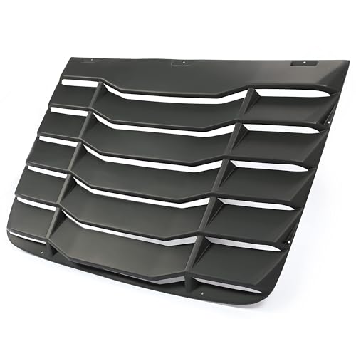 HECASA Rear Window Louver Compatible with 2016-2020 Honda Civic (2Dr Coupe) Rear Windshield Sun Shade Cover Vent ABS Plastic Black by HECASA - Image 2