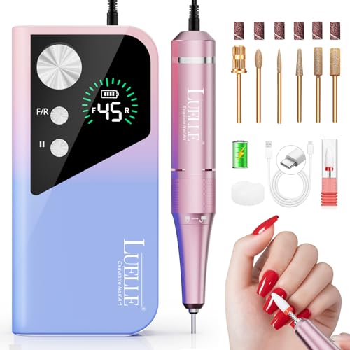 Electric Nail Drill File Professional 45000 RPM, LUELLE Electric Nail