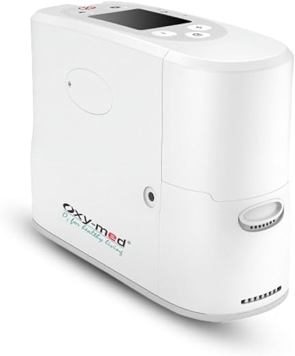 Oxy-Med P2 Portable Oxygen Concentrator for Home &amp; Travel Use | Lightweight &amp; Rechargeable Oxygen Machine | Silent Operati...