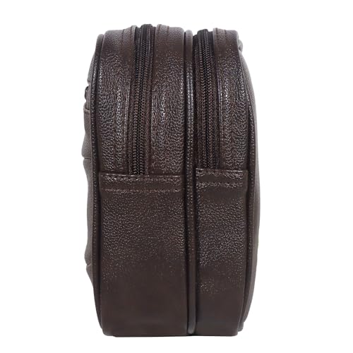 Image of kbi Mens Cash Bag Pouch Money Carrying Handling Luggage Multipurpose Travel Pouch vegan Leathe