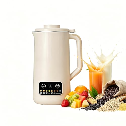 Machine à Lait Végétaux,Machine à Lait De Noix Automatique 600 Ml,Milky Plant Machine,12 Heures Minuteur, Pour Lait d'Avoine, Lait d'Amande, Lait De Soja Et Jus,Acier Inoxydable, Silencieux (Blanc)
