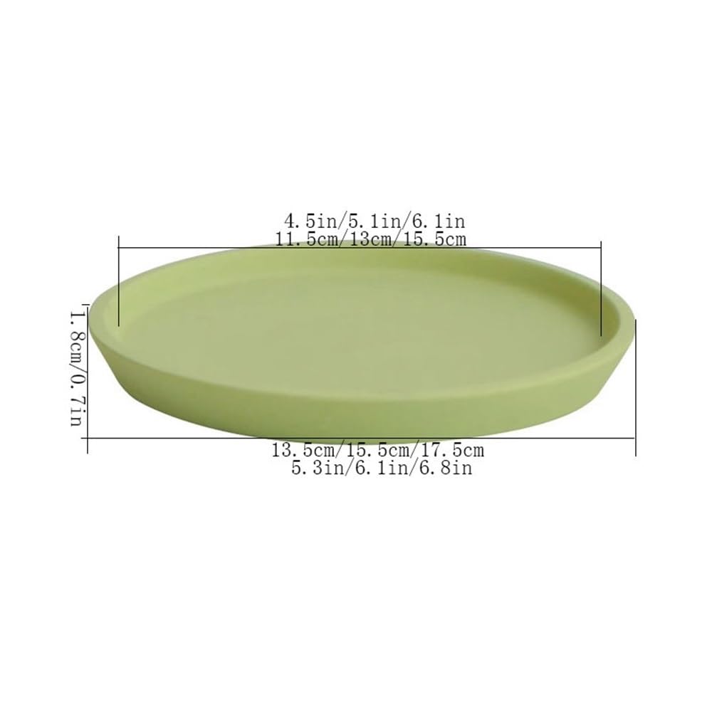 Vaschetta di scarico per piante in stile scandinavo, per decorazione di interni, vaso da fiori, piattini in ceramica per interni (arancione, medio)