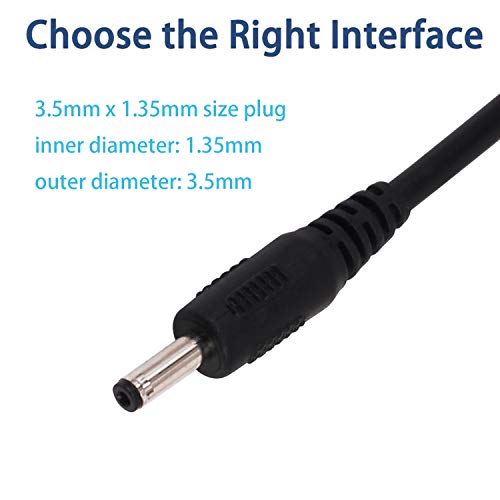 Image of [2 Pack 3FT USB to DC 3.5mm x 1.35mm Barrel Jack Adapter Connector 5V DC Power Charger Cable Charging Cord (USB to DC 3.5 x 1.35mm)