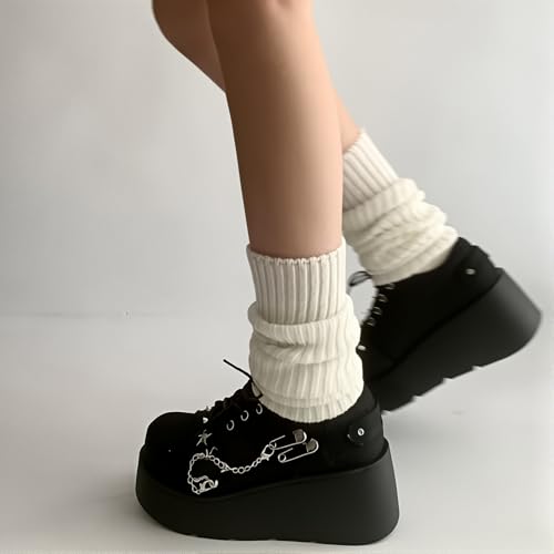 Women's Denim Low Top Wedge Gothic Ankle Boots Fashion Chain Round Toe Lace Up Platform Ankle Boots Rave Party Prom Punk Boots4