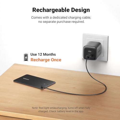Image of UGREEN FineTrack Slim Wallet Tracker Card (iOS Only), Bluetooth Tracker Card Finder 0.07in &IP68 Waterproof &One Charge Lasts A Year, Work with Apple Find My Rechargeable Tracker[Apple MFi Certified]