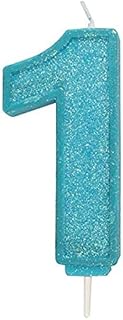 CULPITT Sparkle Number Candles for Cake & Cupcakes, Single Numbers from 0-9, Say Happy Birthday with These Candle Sparklers, Celebrate Birthdays & Anniversaries with Flair - Blue 4