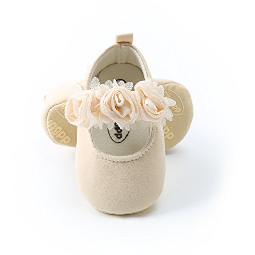 LAFEGEN Baby Girl Mary Jane Flat Shoes Non-Slip Soft Sole Bowknot Wedding School Dress Shoes Toddler Girl Gress Shoes