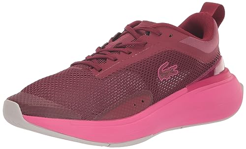Lacoste Women's Run Spin Evolution Sneaker, Burg/PNK, 7
