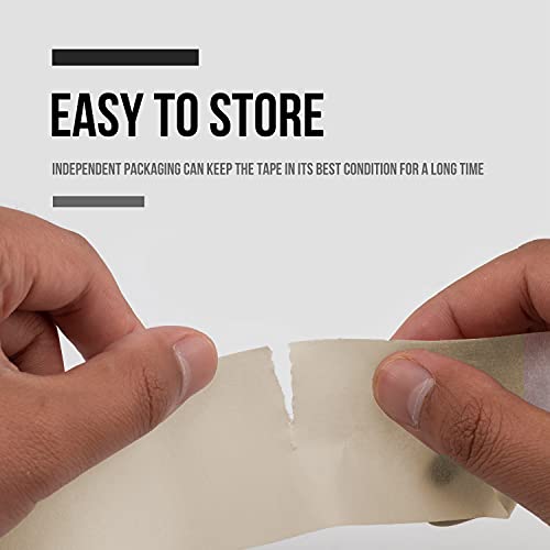 Image of Lichamp Wide Masking Tape 2 inches, 1.95 inches x 55 Yards x 10 Rolls | 10 Pack General Purpose Masking Tape Bulk Multipack for Basic Use, 550 Total Yards