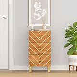 MNISDFL Vitrina Salon Aparador Cocina Mueble cafetera Mueble Auxiliar Madera Maciza Mango marrón/Negro 40x33,5x75 cm