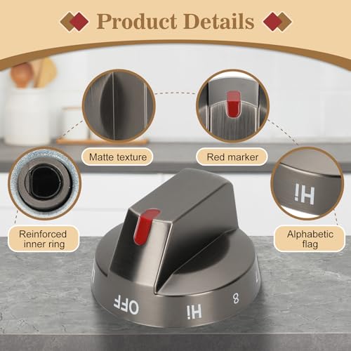 image for Casmer DG94-03500A/Z (4PCS) for Samsung Stove Knob Replacement, DG94-0