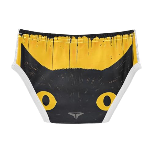ODAWA Black Cat Yellow Eyes Soft Cotton Toddler Underwear Tagless 2T Boys Underwear2