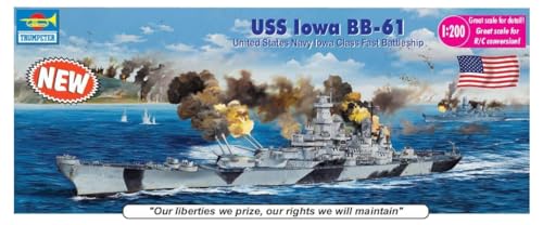 Trumpeter 1:200 U.S.S. Iowa BB-61 cadeau idéal pour passionné de modélisme naval