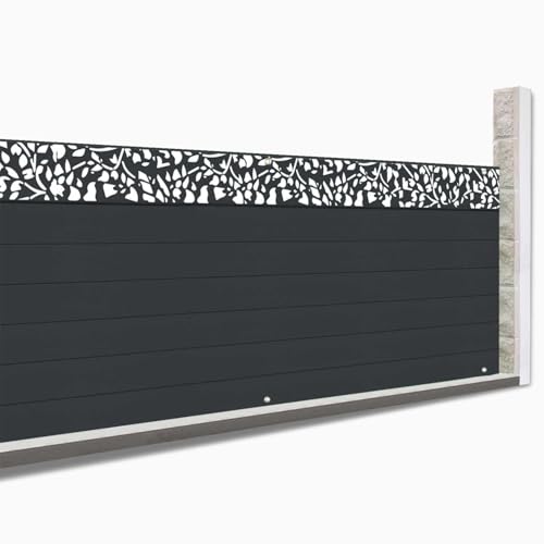 IDMarket - Brise Vue occultant 1,5 x 10 M Effet Lames de clôture Motifs Flower 160 GR/m²