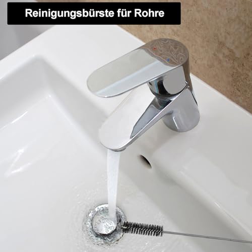 Alethron 12 Stück Rohrreinigungsbürste, Schlauchbürste Flexible Abflussbürste Lang Abflussreiniger Bürste Kühlschrank Abfluss Reinigung Flaschenbürste Dünn Reinigungsbürste Klein für Badezimmer Küchen