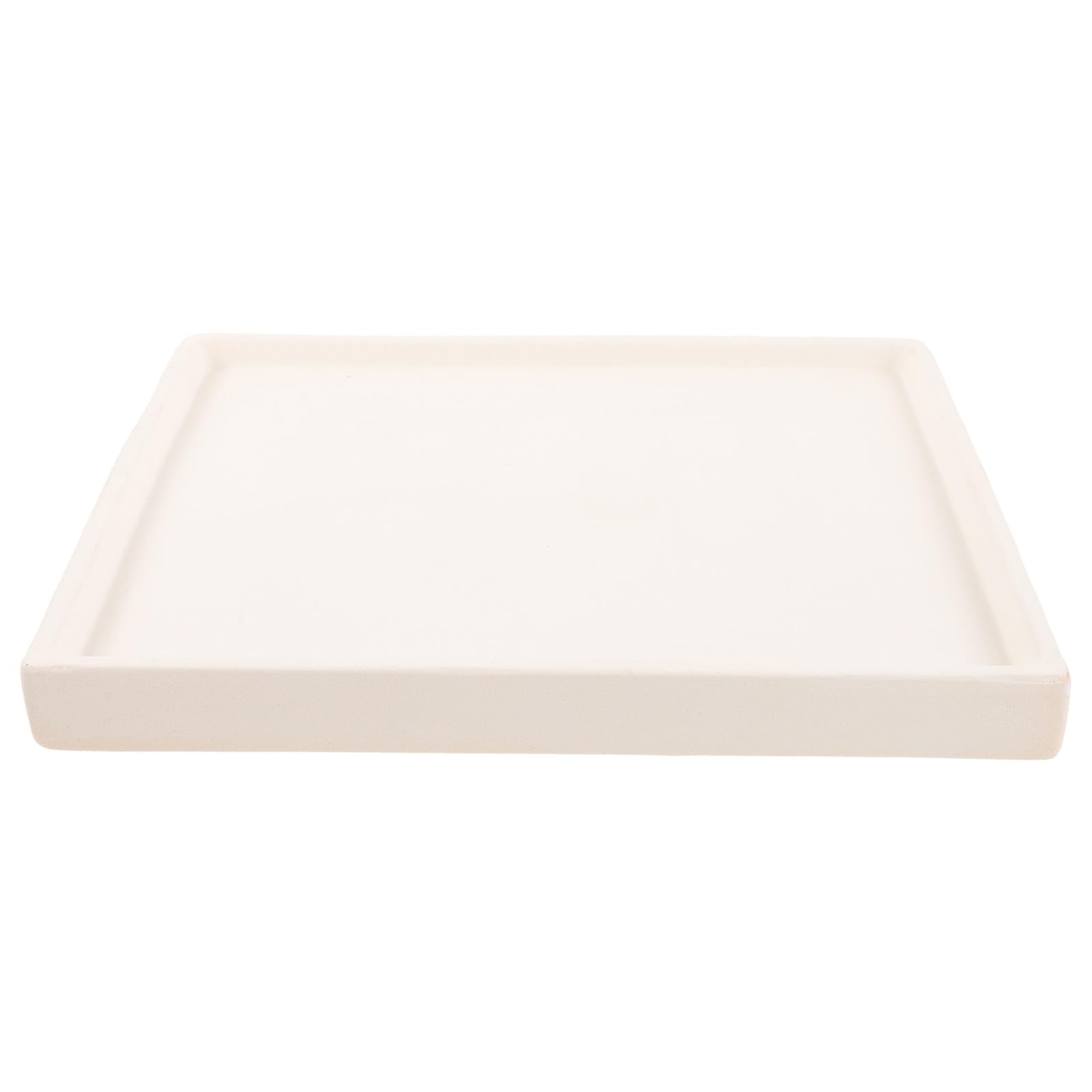 Sottovaso in Ceramica Quadrato Grande, Vassoio di Drenaggio per Piante da Interno, Piatto Vegetale Resistente per Vasi e Fioriere da Tavolo, Accessorio per Giardinaggio Casa