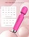 Vibrator Wand, Female Adult Sex Toys, Vibrators for Her, Wand Massager, Clit Stimulator Sex Toy, Dildo, with 8 Speeds of Pleasure & 20 Patterns, Powerful, Waterproof (Rose)