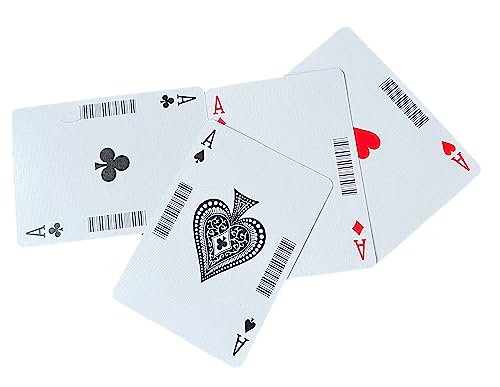 Standard Solitaire And Poker Playing Cards With Barcodes, Classic Sized Standard 52 Card Deck + 2 Jokers For All Card Games Including Poker And Solitaire #TOP1