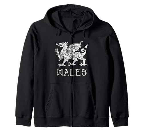 Wale Rugby Wales Welsh Flag Red Dragon Cyrmu Gift Zip Hoodie