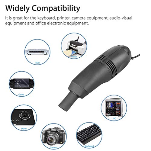 Mini Computer Vacuum USB Keyboard Cleaner PC Laptop Brush Dust Cleaning Kit (Blue) - Thumbnail 3