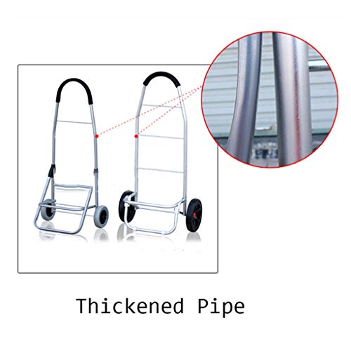 gbgymjm Einkaufstrolley Oxford-Stoff-Einkaufswagen Großer Lagerradhocker Klappbarer Aluminiumlegierungs-Trolley-Auto… – Bild 6