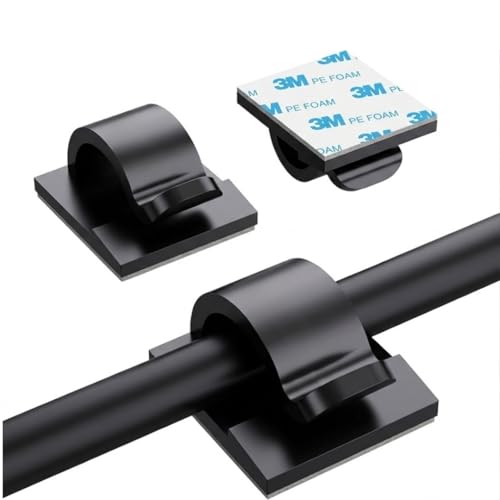 Image of Cute Whale Cable Clips (30 Pack, Black) | Decorative 3M Adhesive Wire Organizers for a Tidy & Fun Workspace