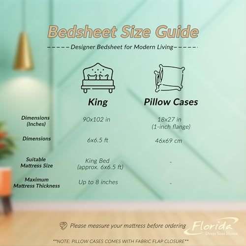 Image of Florida Polycotton Bedsheet (Reeva White, Super King)