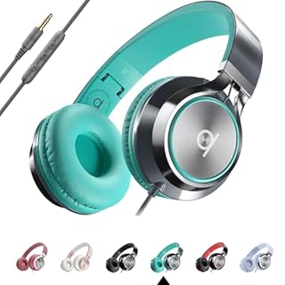 Artix® CL750 Premium Wired On Ear Headphones with Microphone, Comfortable Noise Isolating Design, 3.5mm Aux Headphone for Laptop, PC, Mobile, Tablet, Adults, Men, Women, Boys and Girls – Turquoise