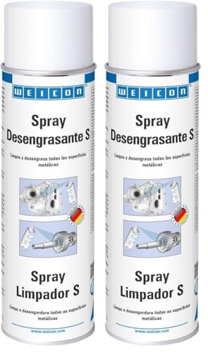 WEICON Spray Desengrasante S | 500 ml | Para todos los metales, vidrio, cerámica y numerosos plásticos | Transparente (Paquete de 2)