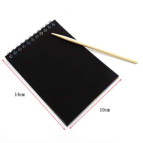 16 Pack Scratch Note Pads Scratch Art Notebooks Rainbow Scratch Paper With 4 Drawing Stencils For Kids Arts And Crafts Perfect Travel Activity Or Gift For Girls Boys Teens #TOP1