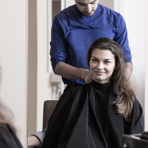 MAGICLULU Capa Profesional para Corte de Cabello y Barbero con Cierre de Broche, 120x150cm, Satinada para Salón y Barbería miniatura 5