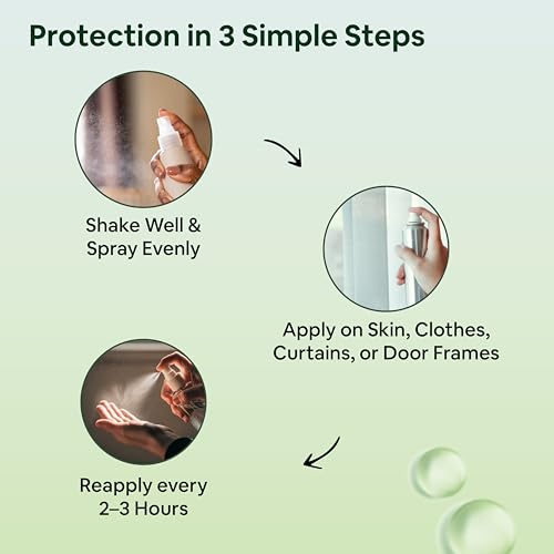 Image of Kavach Care Natural Mosquito Repellent Spray - DEET Free, Plant Based with Citronella & Lemongrass, Safe for Kids & Baby, 8 Hours Protection from Dengue & Malaria, Dermatologically Tested 120ml