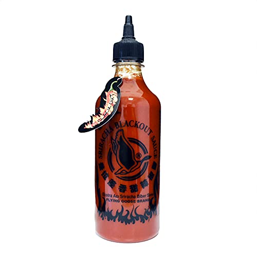 Flying Goose Salsa de chile, Sriracha «BLACKOUT», muy picante - 1 x 520 g