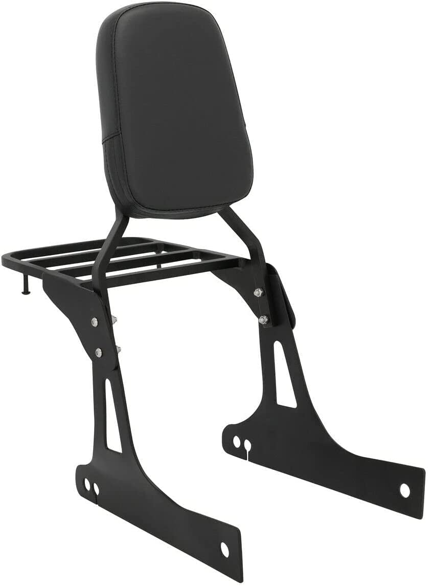 Sissy Bar Dossier avec coussinet confortable Compatible avec Harley Dyna Street Bob Wide Glide Super Glide Custom Low Rider fxdc fxdla
