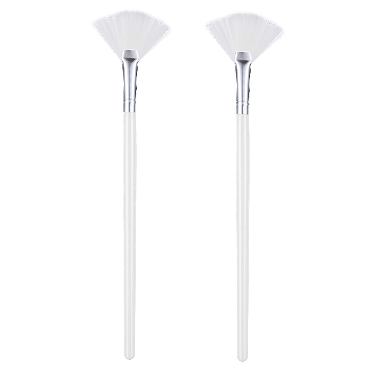 2 PCS Fan Makeup Brush, Facial Brushes Esthetician, Fan Brushes, Facial Mask Applicator Brush Acid Applicator for Women Girls Mud Clay Mask Makeup Peel