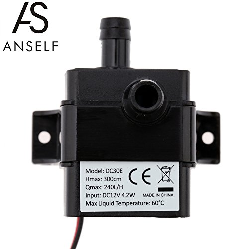 Anself Ultra-quiet DC12V 4.2W Water Oil Pump Waterproof Submersible for Pond Fountain Circulating