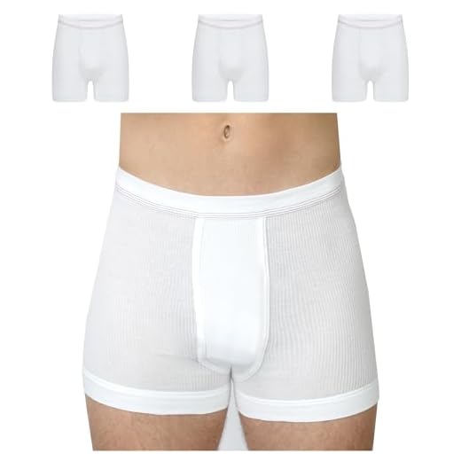 SES Doppelripp Unterhosen Herren weiß 3er Pack aus 100% Baumwolle XL/kochfeste Herren Unterhosen mit Eingriff und Weichbund/Unterhosen Männer aus hochwertigem Doppelripp