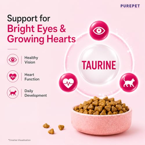 Image of Purepet Kitten Dry Cat Food 1.2kg Pack | Tuna & Salmon Flavour | Active Behaviour | Hairball Control |Urinary Tract Health | Nutrient Rich | Minerals