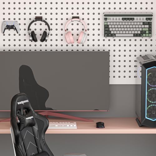 Image of Magnetic Game Controller Holder: Walnut Wood Headphone Holder for Gamers - Headset Hanger Adhesive-Free 10lbs Strong Wall Mount for Xbox /PS5 /Switch Controllers /PC Desk