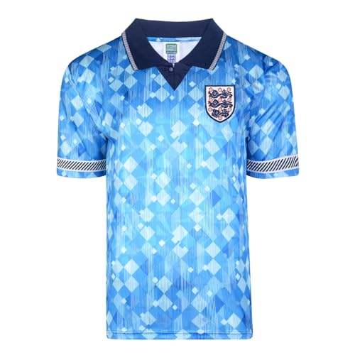 Score Draw England 1990 World Cup Third Shirt Blue Medium Polyester