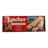 Loacker, Classic Napolitaner, Fragranti Wafer con 3 Strati di Cialde Farcite con Crema alle Nocciole 100% Italiane, Ideali per Merenda e Snack, 1 Confezione da 175g