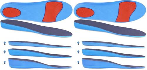 Image of Ailaka Height Increase Shoe Insoles 1 Pair, Breathable Elastic Shock Absorption Cushion Sports Replacement Insert for Men & Women, Invisible Elevator Shoes Lifts Leg Length Discrepancy (Pack of 2)