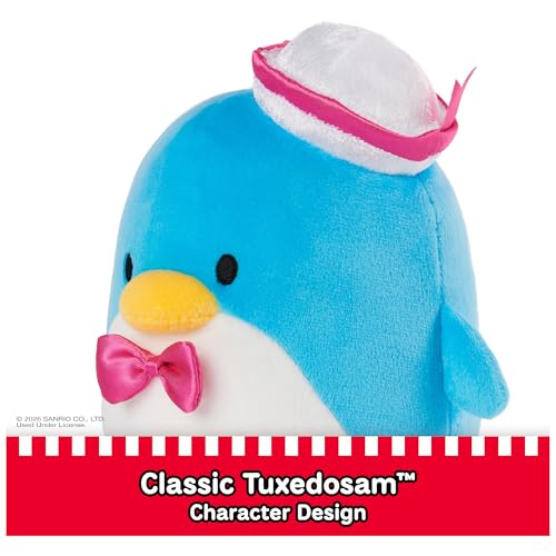 Image of GUND Sanrio Tuxedo Sam Plush, Penguin Stuffed Animal for Ages 1 and Up, Blue, 6 inch