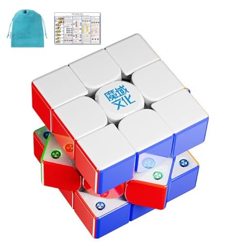 MoYu Weilong V11�y���{��L���[�u�U���@ & �|�[�`�t��/���K�i�z���Γ��� 3x3x3�L���[�u �X�e�b�J�[���X ���̃p�Y�� (3x3 20-M Maglev Ball Core UV)