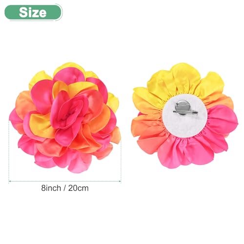 Image of M METERXITY Extra Large Rose Flower Brooches, Lapel Pins Dainty Satin Fabric Big Camellia Oversized Brooch Pin for Women