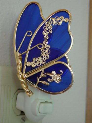 Sapphire Blue Butterfly Night Light