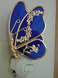 Sapphire Blue Butterfly Night Light