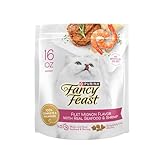 Purina Fancy Feast Dry Cat Food Filet Mignon Flavor with Seafood and Shrimp - (Pack of 4) 16 oz. Bags